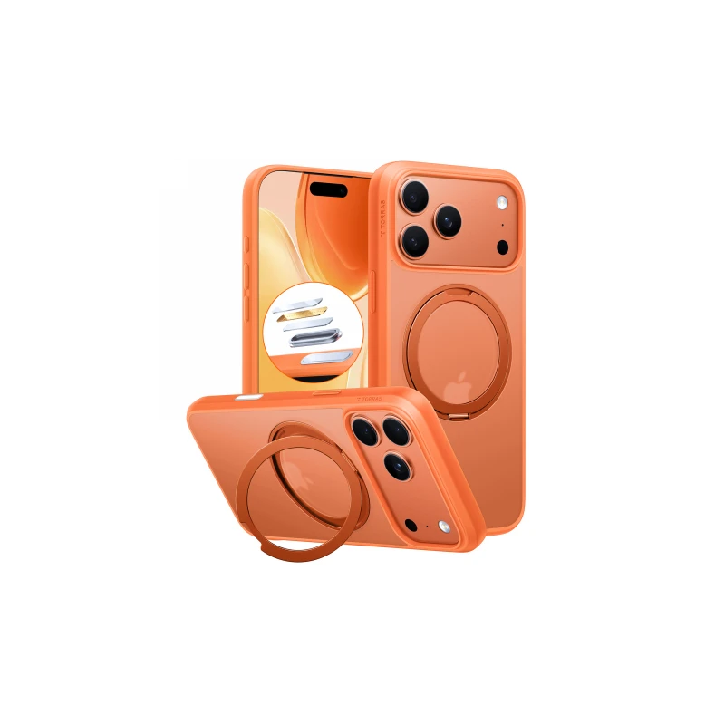 TORRAS Ostand Pro - etui do iPhone 17 Pro kompatybilne z MagSafe (energy orange)