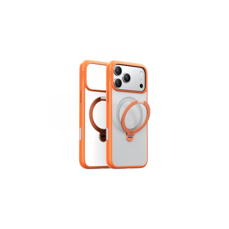 TORRAS Ostand Spin - etui do iPhone 17 Pro Max kompatybilne z MagSafe (energy orange)