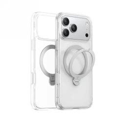 TORRAS Ostand Spin - etui do iPhone 17 Pro kompatybilne z MagSafe (clear)