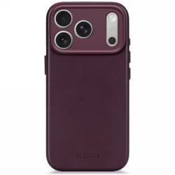 Decoded Leather Backcover - skórzana obudowa ochronna do iPhone 17 Pro Max kompatybilna z MagSafe (dark ruby)