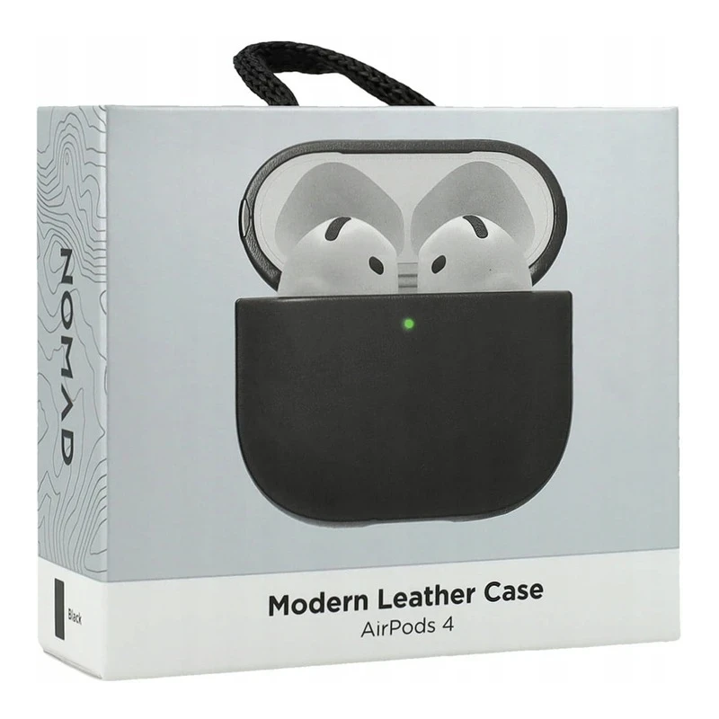 NOMAD Modern Leather Case - skórzane etui do Apple AirPods 4 (black)
