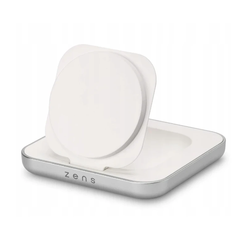 Zens Magnetic Nightstand Charger - magnetyczna ładowarka Qi2 15W biała