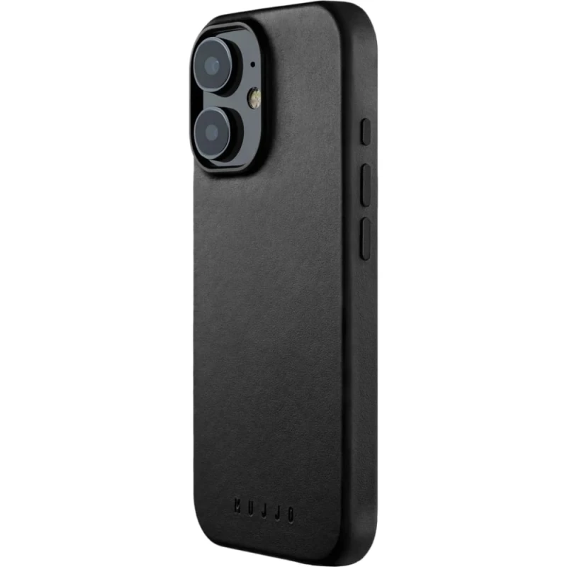 Mujjo Full Leather Case - etui skórzane do iPhone 16 kompatybilne z MagSafe (black)