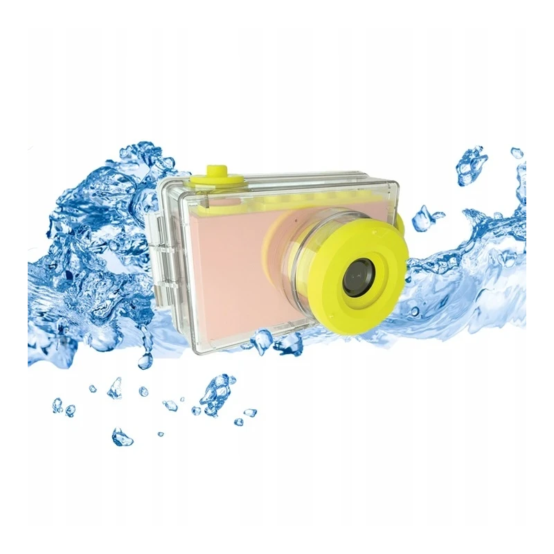 myFirst Camera 2 - wodoodporny aparat cyfrowy dla dzieci, z ekranem 2" IPS, rozdzielczość 8MP, wodoszczelność IPX8 (pink)