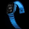 NOMAD Stratos Band - tytanowa bransoleta do Apple Watch 49mm z FKM (natural titanium, icy blue glow FKM)