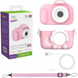 myFirst Camera 3 aparat cyfrowy dla dzieci etui ochronne, ekran 2" IPS 16MP