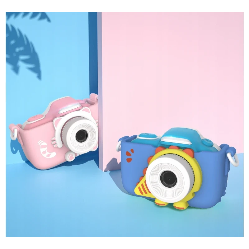 myFirst Camera 3 - aparat cyfrowy dla dzieci z gumowym etui ochronnym, ekranem 2" IPS, rozdzielczości 16MP i dwoma obiektywami (