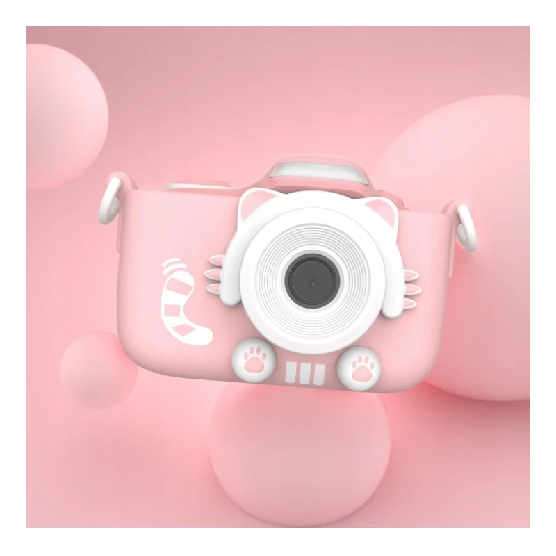 myFirst Camera 3 - aparat cyfrowy dla dzieci z gumowym etui ochronnym, ekranem 2" IPS, rozdzielczości 16MP i dwoma obiektywami (