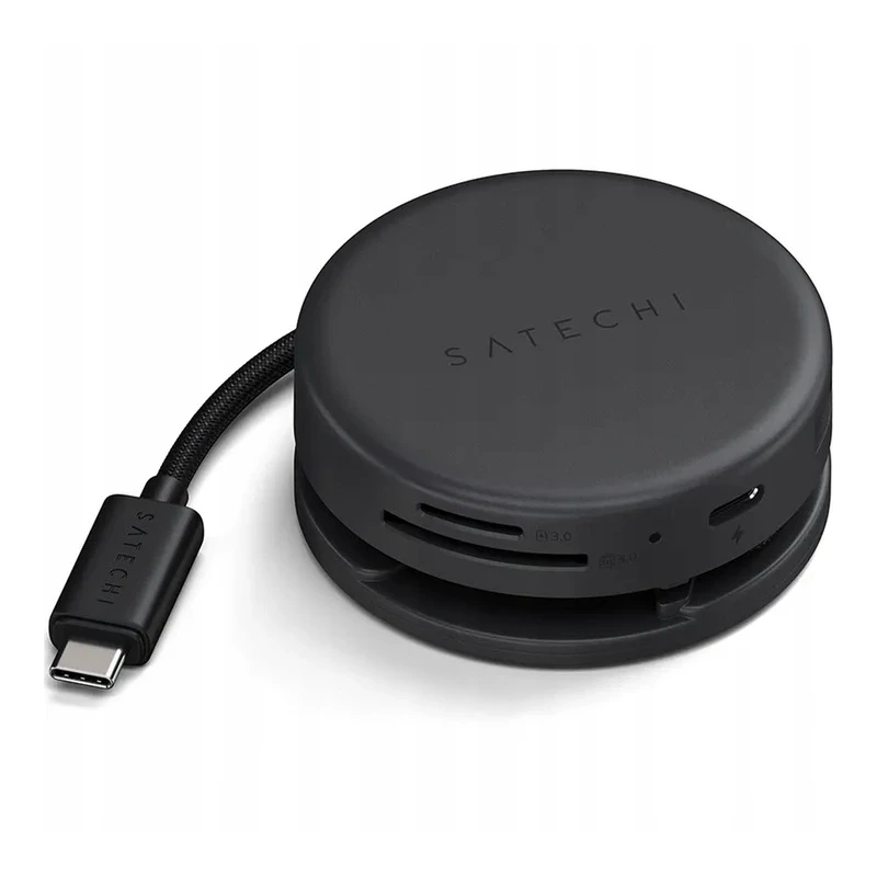 Satechi OntheGo 7-in-1 Multiport Adapter - adapter do urządzeń mobilnych (USB-C PD, 2x USB-A, HDMI 4K, Ethernet, czytnik kart mi