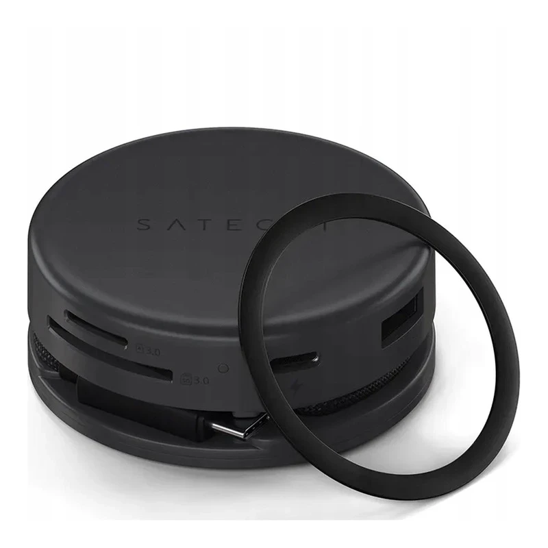 Satechi OntheGo 7-in-1 Multiport Adapter - adapter do urządzeń mobilnych (USB-C PD, 2x USB-A, HDMI 4K, Ethernet, czytnik kart mi