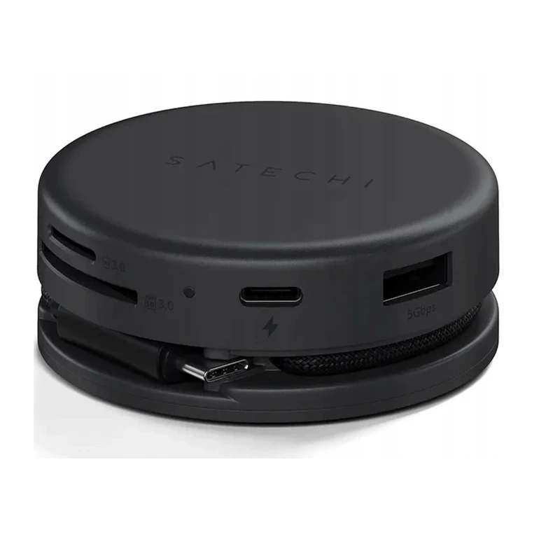 Satechi OntheGo 7-in-1 Multiport Adapter - adapter do urządzeń mobilnych (USB-C PD, 2x USB-A, HDMI 4K, Ethernet, czytnik kart mi