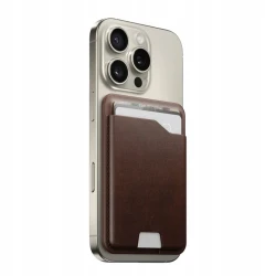 NOMAD Leather skórzany portfel MagSafe Apple Find My, skóra Horween (rustic brown)