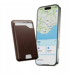 NOMAD Leather skórzany portfel MagSafe Apple Find My, skóra Horween (rustic brown)