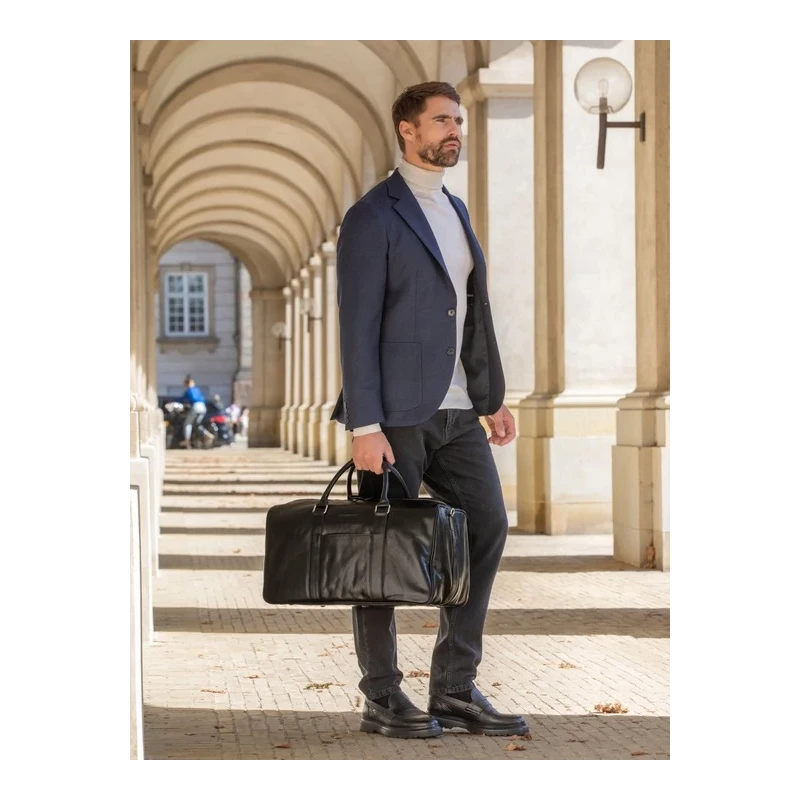 dbramante1928 Weekender Bag torba z skóry naturalnej podróżna wakacyjna (black)