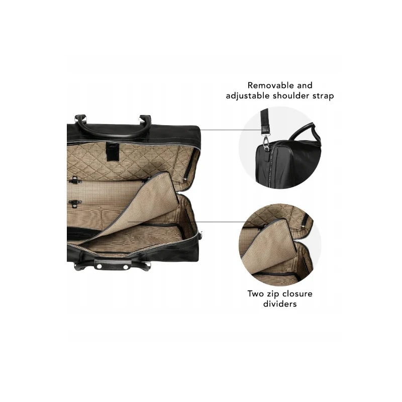 dbramante1928 Weekender Bag torba z skóry naturalnej podróżna wakacyjna (black)