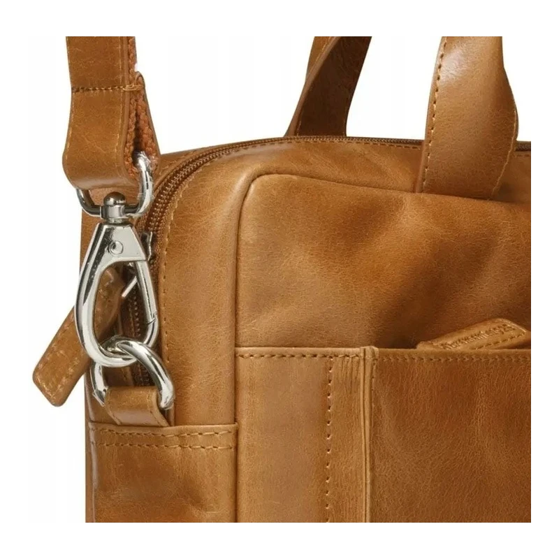 dbramante1928 Amalienborg - skórzana torba z paskiem na ramię oraz kieszenią na laptop 15" (tan)