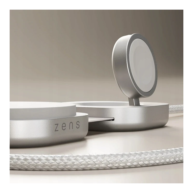 ZENS Charging Cable USB C-C Pro 3 - bezprzewodowy magnetyczny kabel USB-C–USB-C Qi2 15 W, z możliwością ładowania 3 urządzeń jed