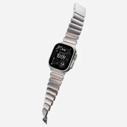 NOMAD elegancka mocna tytanowa bransoleta Apple Watch, Ultra, SE orange FKM (natural titanium, ultra orange FKM)