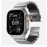 NOMAD elegancka mocna tytanowa bransoleta Apple Watch, Ultra, SE black FKM (natural titanium, black FKM)