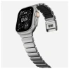 NOMAD elegancka mocna tytanowa bransoleta Apple Watch, Ultra, SE black FKM (natural titanium, black FKM)