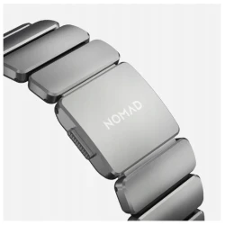 NOMAD elegancka mocna tytanowa bransoleta Apple Watch, Ultra, SE black FKM (natural titanium, black FKM)