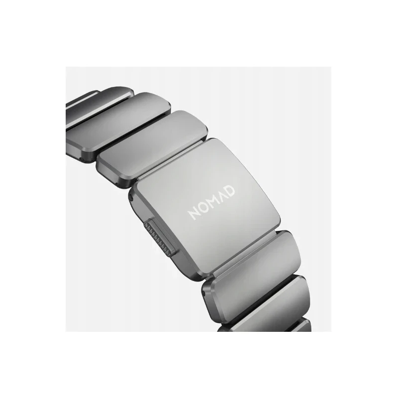NOMAD elegancka mocna tytanowa bransoleta Apple Watch, Ultra, SE black FKM (natural titanium, black FKM)