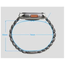 NOMAD elegancka mocna tytanowa bransoleta Apple Watch, Ultra, SE black FKM (natural titanium, black FKM)