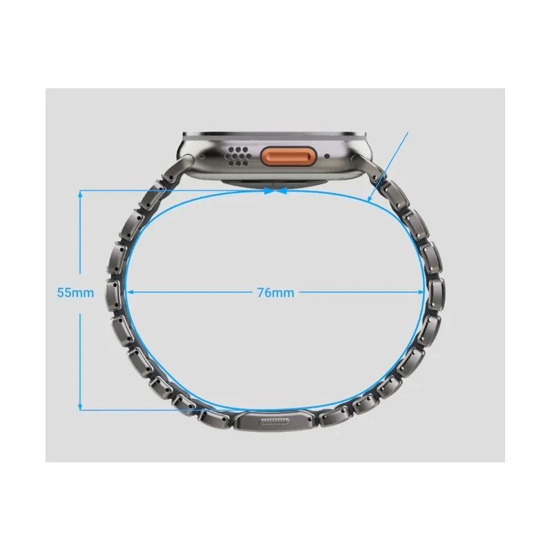 NOMAD elegancka mocna tytanowa bransoleta Apple Watch, Ultra, SE black FKM (natural titanium, black FKM)