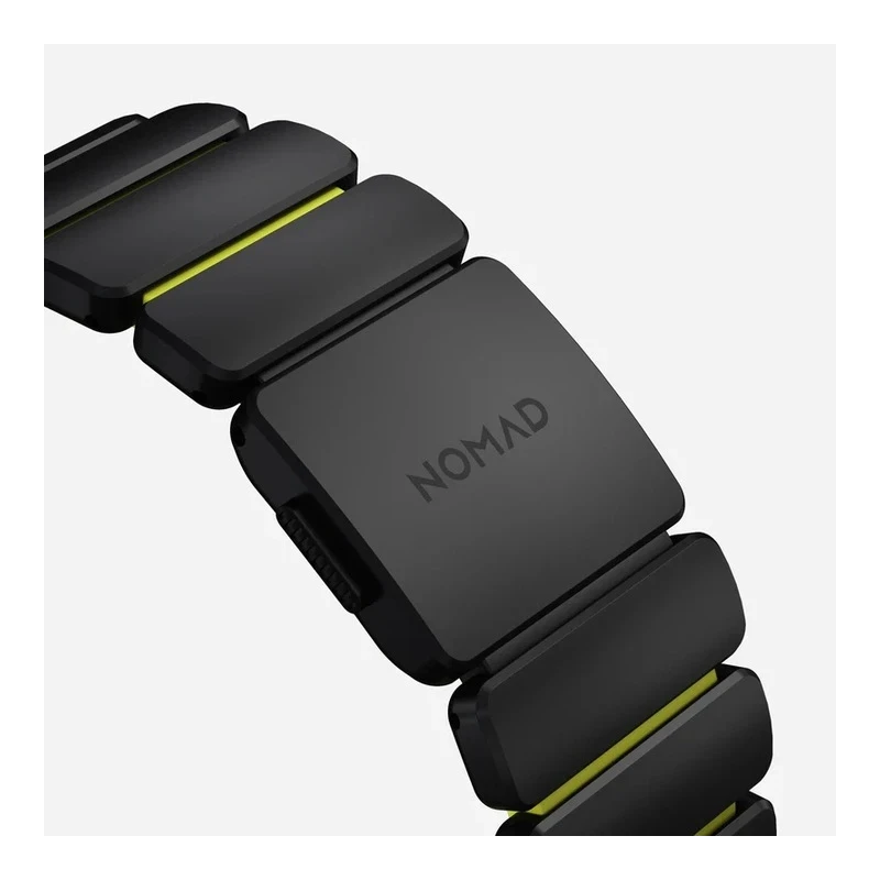 NOMAD Stratos Band - tytanowa bransoleta do Apple Watch 49mm z FKM (black titanium, volt FKM)
