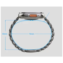 NOMAD elegancka mocna tytanowa bransoleta Apple Watch, Ultra, SE volt FKM (black titanium, volt FKM)