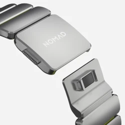 NOMAD elegancka mocna tytanowa bransoleta Apple Watch, Ultra, SE volt FKM (natural titanium, volt FKM)