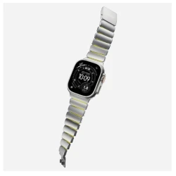 NOMAD elegancka mocna tytanowa bransoleta Apple Watch, Ultra, SE volt FKM (natural titanium, volt FKM)