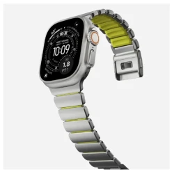 NOMAD elegancka mocna tytanowa bransoleta Apple Watch, Ultra, SE volt FKM (natural titanium, volt FKM)