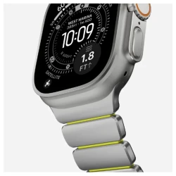 NOMAD elegancka mocna tytanowa bransoleta Apple Watch, Ultra, SE volt FKM (natural titanium, volt FKM)