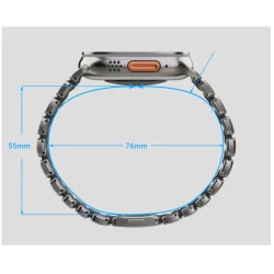 NOMAD elegancka mocna tytanowa bransoleta Apple Watch, Ultra, SE volt FKM (natural titanium, volt FKM)