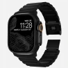 NOMAD elegancka mocna tytanowa bransoleta dla Apple Watch 49/46/45/44 stal (black hardware) V2