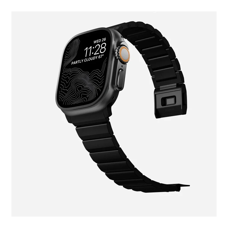 NOMAD Titanium Band - tytanowa bransoleta do Apple Watch 46mm/49mm (black hardware) V2
