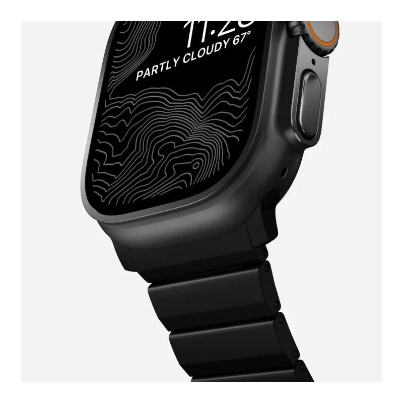 NOMAD Titanium Band - tytanowa bransoleta do Apple Watch 46mm/49mm (black hardware) V2