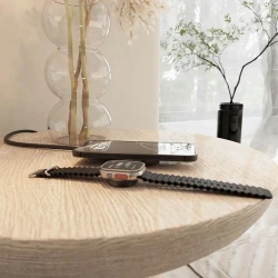 ZENS 2w1 kabel ładujący ładowarka Qi2 15W USB-C iPhone Apple Watch MagSafe (black)