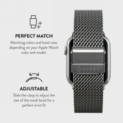 BURGA Metal Mesh Band elegancka bransoleta do Apple Watch 38/40 mm (silver)