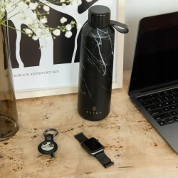 BURGA Metal Mesh Band elegancka uniwersalna bransoleta do zegarka 22 (black)