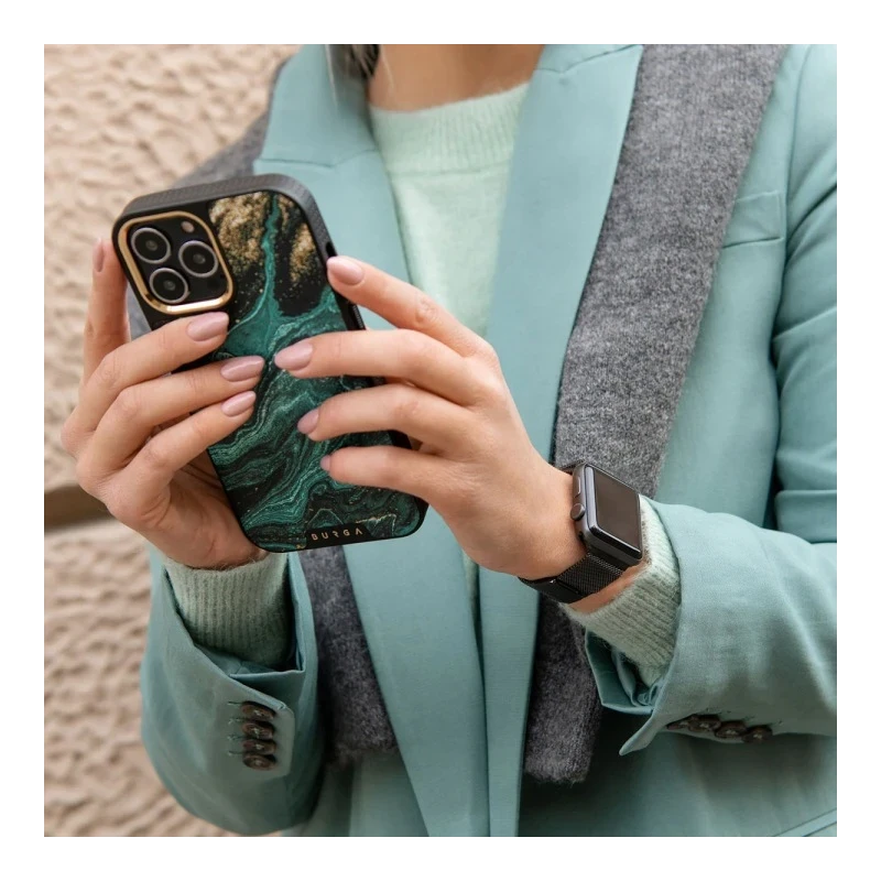 BURGA Metal Mesh Band - uniwersalna bransoleta do zegarka 20 mm (black)