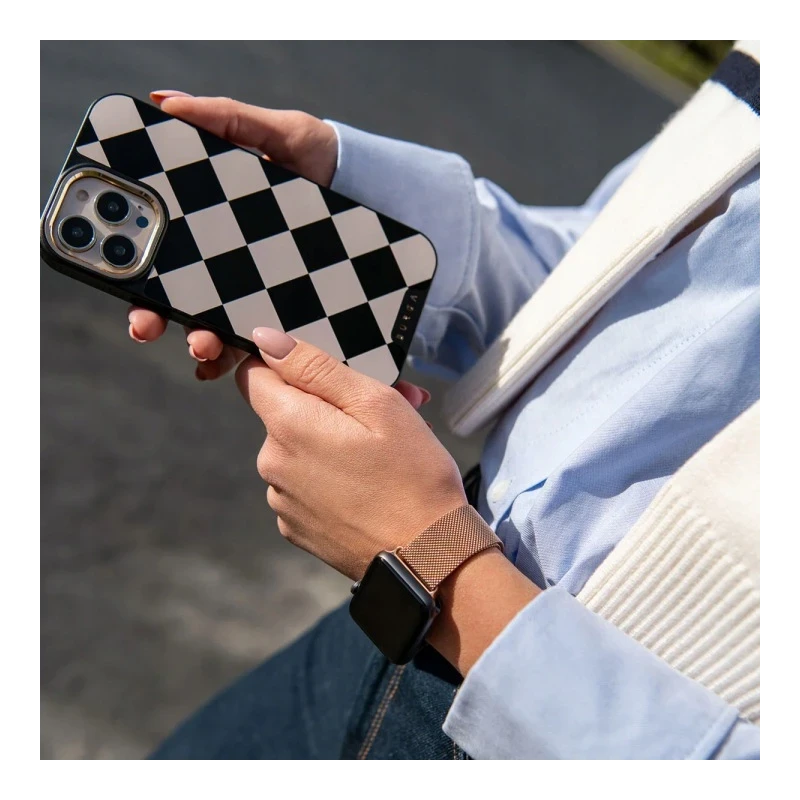 BURGA Metal Mesh Band - uniwersalna bransoleta do zegarka 22 mm (rose gold)