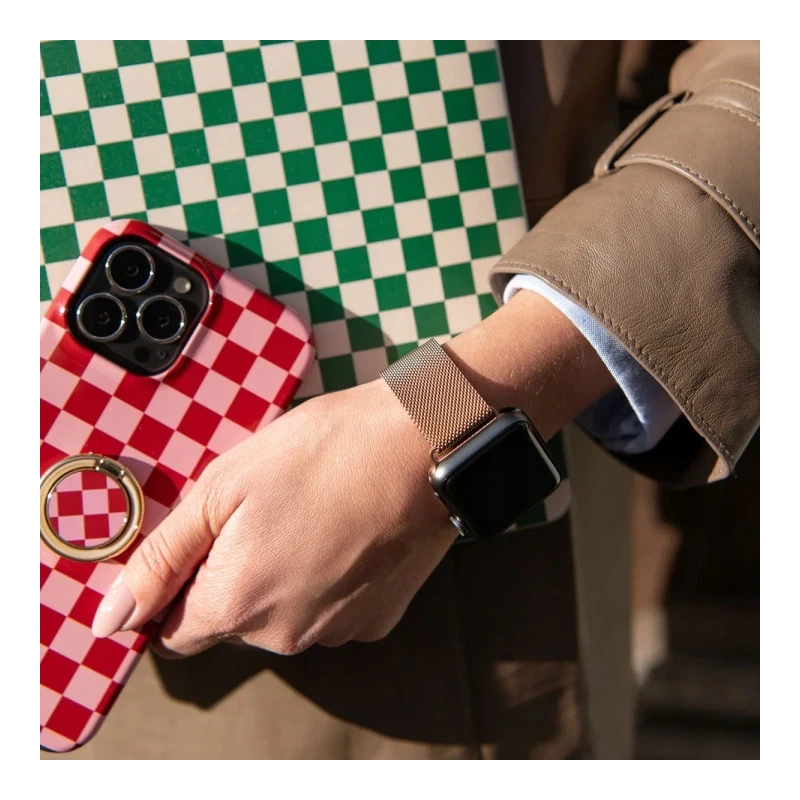 BURGA Metal Mesh Band - uniwersalna bransoleta do zegarka 20 mm (rose gold)