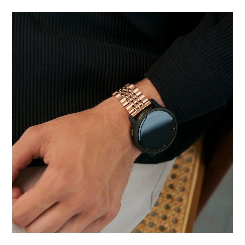 BURGA Metal Bracelet Chic Royal - uniwersalna bransoleta do zegarka 20 mm (rose gold)