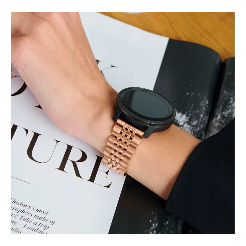 BURGA Metal Bracelet Chic Royal - uniwersalna bransoleta do zegarka 20 mm (rose gold)