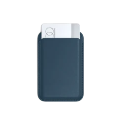 Satechi Vegan-Leather Wallet Stand - portfel i podstawka do iPhone'a z wegańskiej skóry kompatybilny z MagSafe (blue)