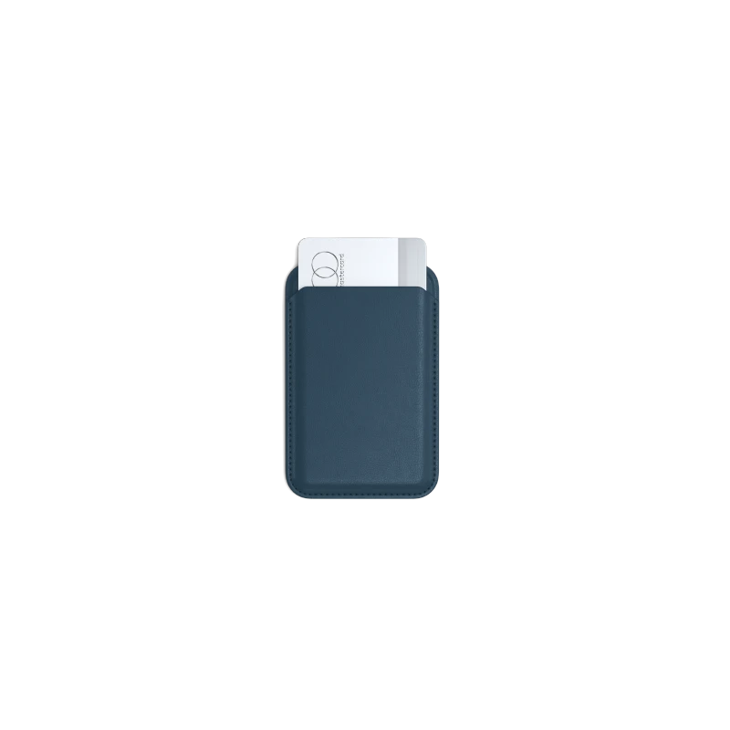 Satechi Vegan-Leather Wallet Stand - portfel i podstawka do iPhone'a z wegańskiej skóry kompatybilny z MagSafe (blue)
