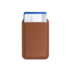 Satechi Vegan-Leather Wallet Stand - portfel i podstawka do iPhone'a z wegańskiej skóry kompatybilny z MagSafe (brown)