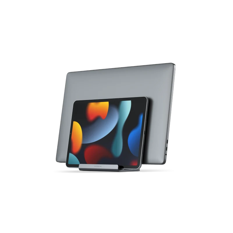 Satechi Dual Vertical Laptop Stand - aluminowa podstawka na laptopa oraz iPada (space gray)